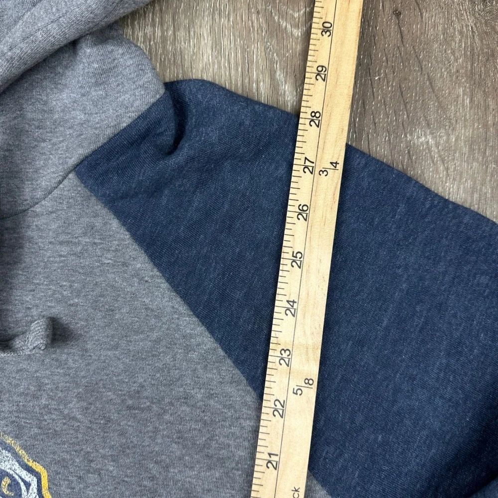 Fanatics Nashville Predators NHL Hoodie Mens 2XL Grey Blue Raglan Pullover Logo